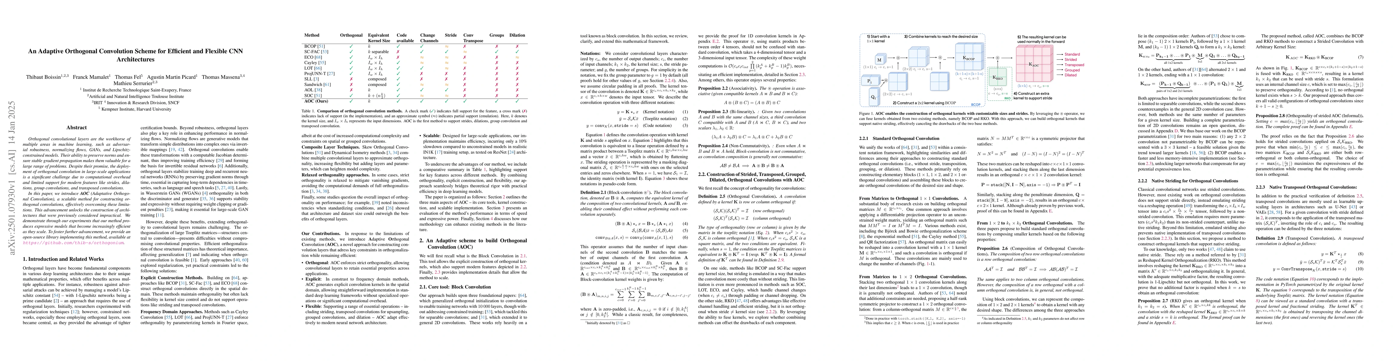 Thumbnail for An Adaptive Orthogonal Convolution Scheme for Efficient and Flexible CNN
  Architectures