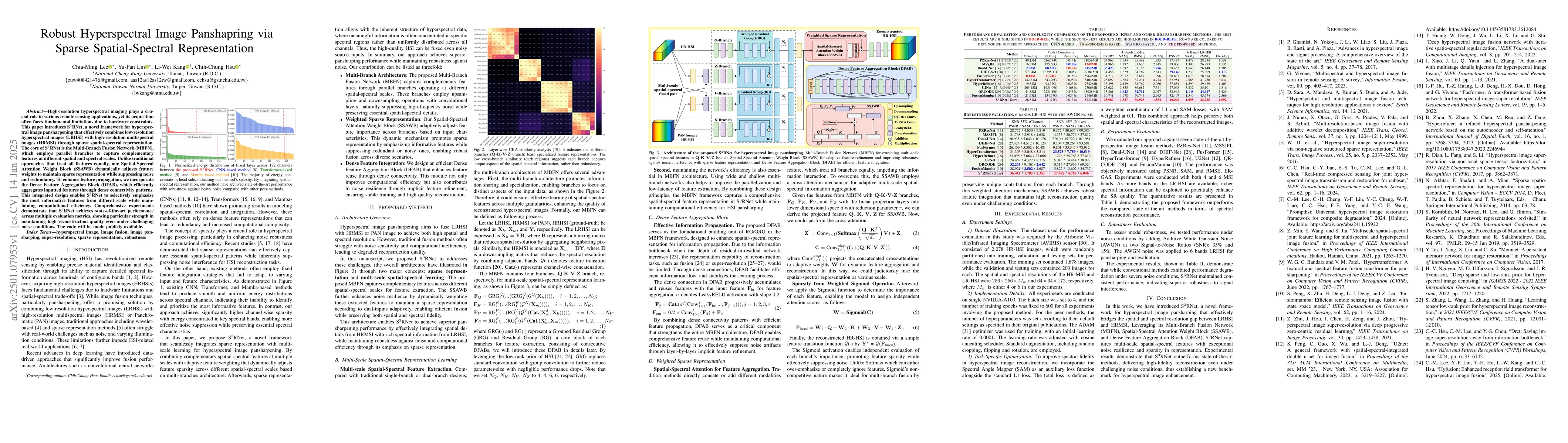 Thumbnail for Robust Hyperspectral Image Panshapring via Sparse Spatial-Spectral
  Representation