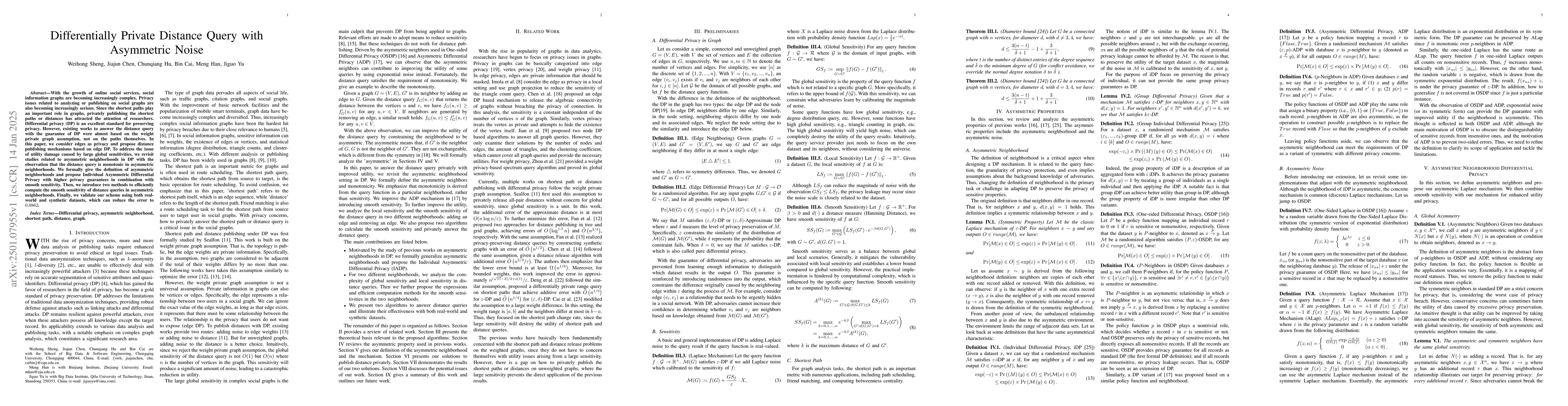 Thumbnail for Differentially Private Distance Query with Asymmetric Noise