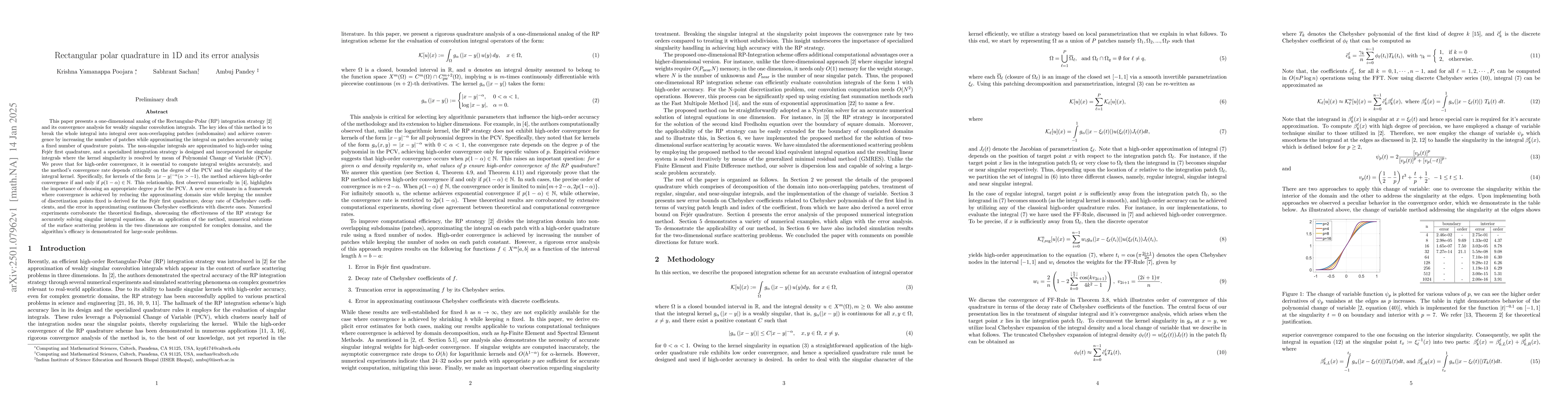 Thumbnail for Rectangular polar quadrature in 1D and its error analysis