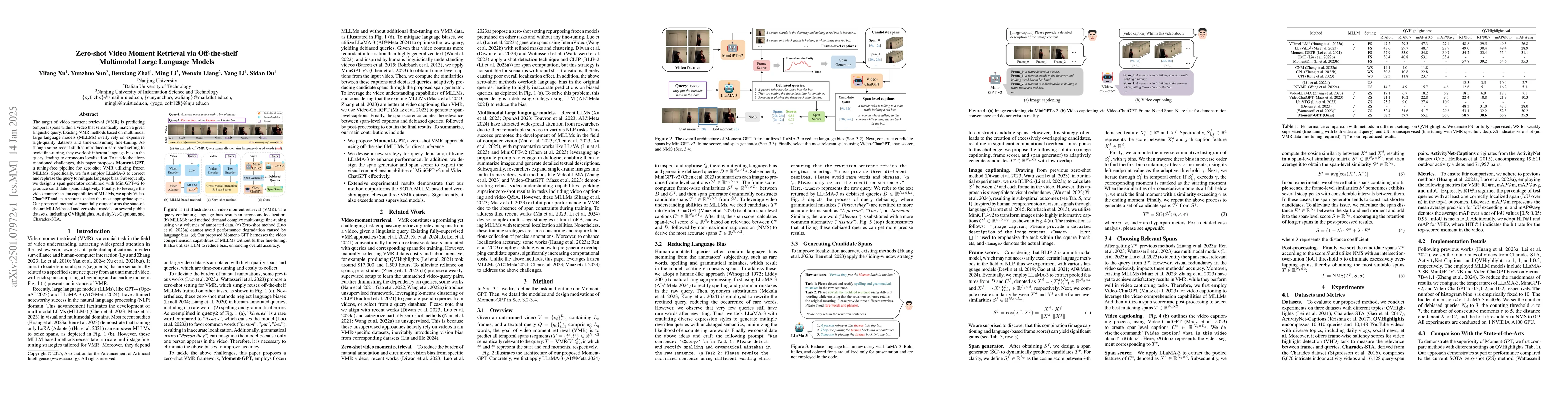 Thumbnail for Zero-shot Video Moment Retrieval via Off-the-shelf Multimodal Large
  Language Models