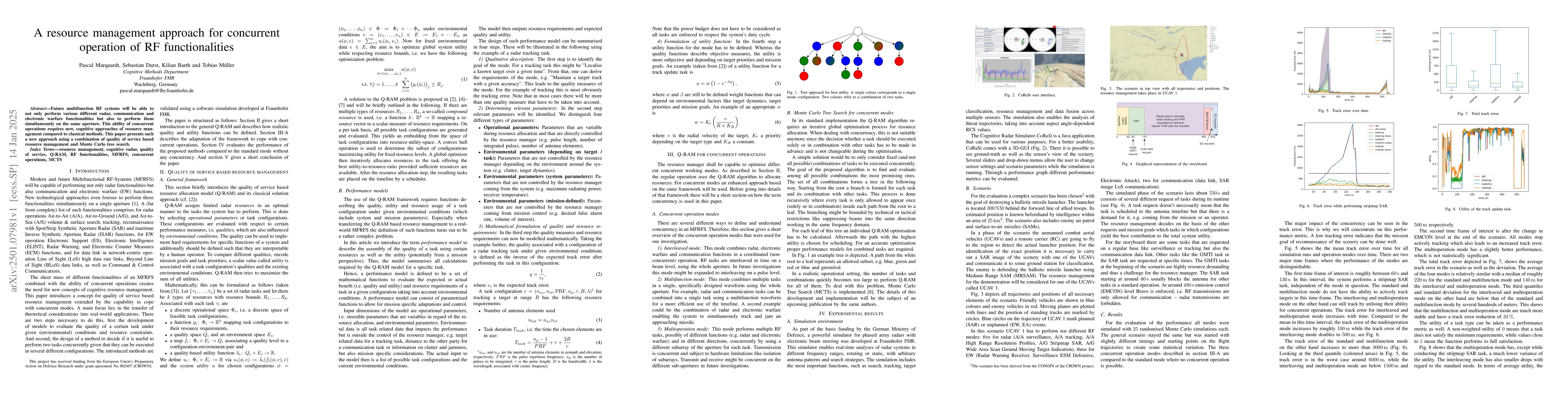 Thumbnail for A resource management approach for concurrent operation of RF
  functionalities