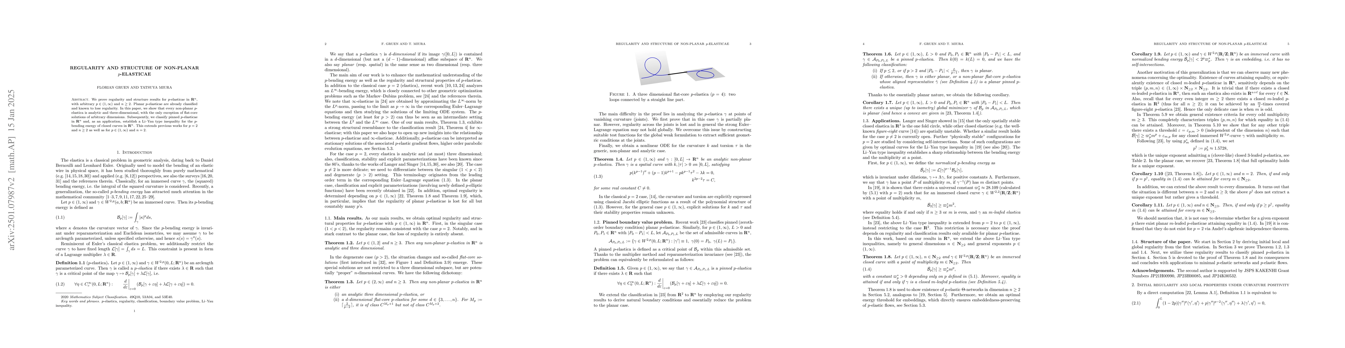 Thumbnail for Regularity and structure of non-planar $p$-elasticae