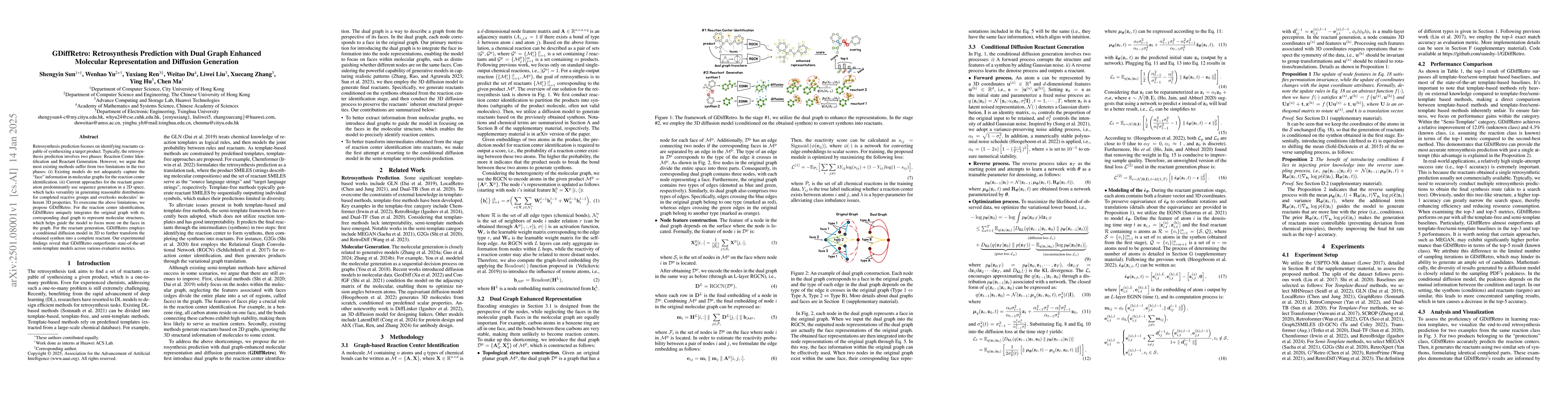Thumbnail for GDiffRetro: Retrosynthesis Prediction with Dual Graph Enhanced Molecular
  Representation and Diffusion Generation