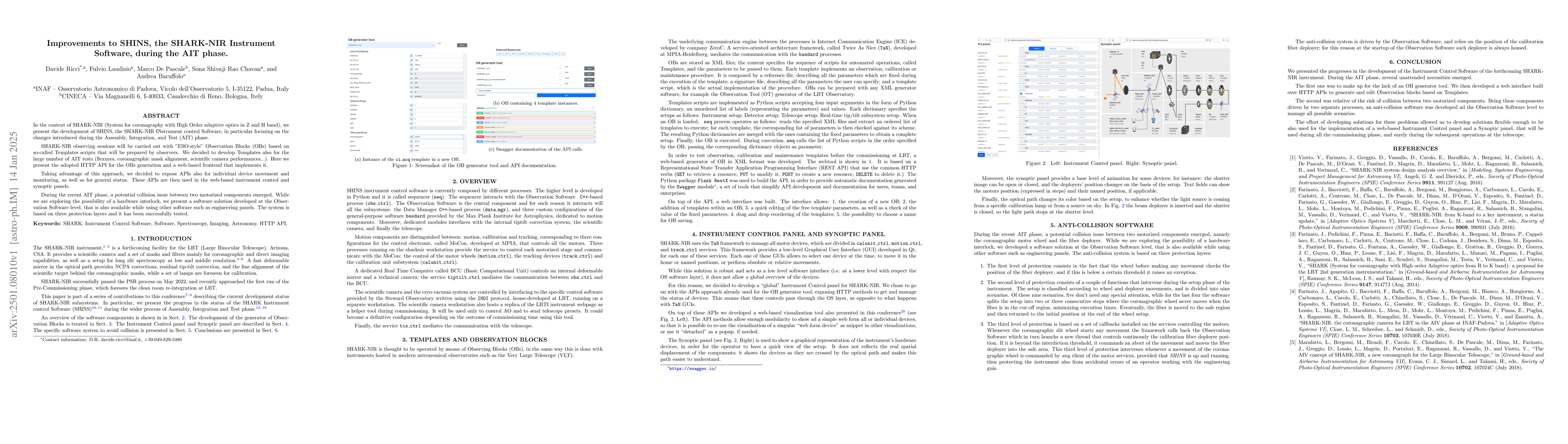 Thumbnail for Improvements to SHINS, the SHARK-NIR Instrument Software, during the AIT
  phase