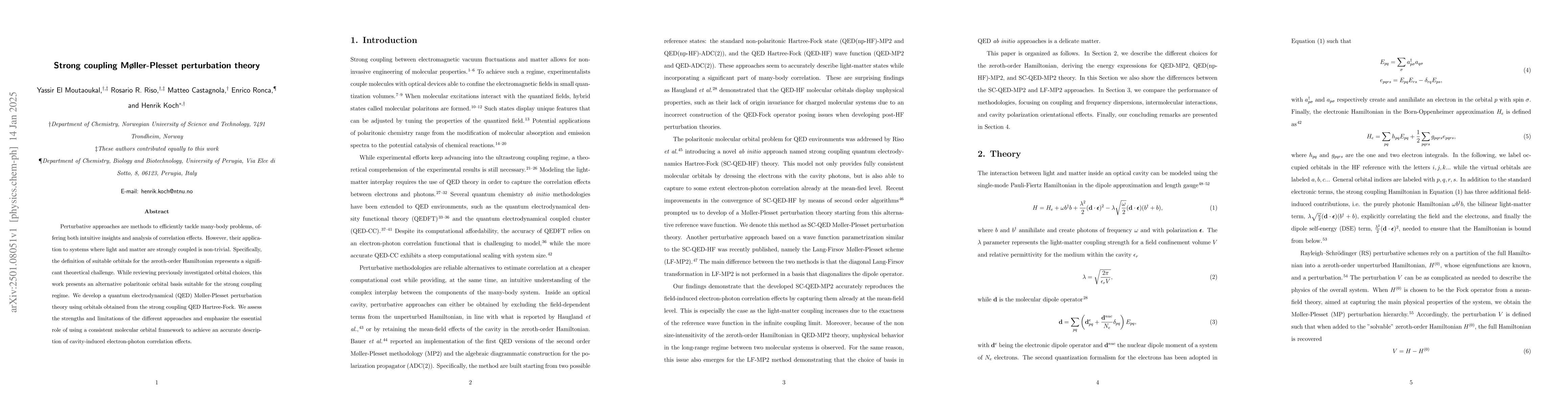 Thumbnail for Strong coupling Møller-Plesset perturbation theory