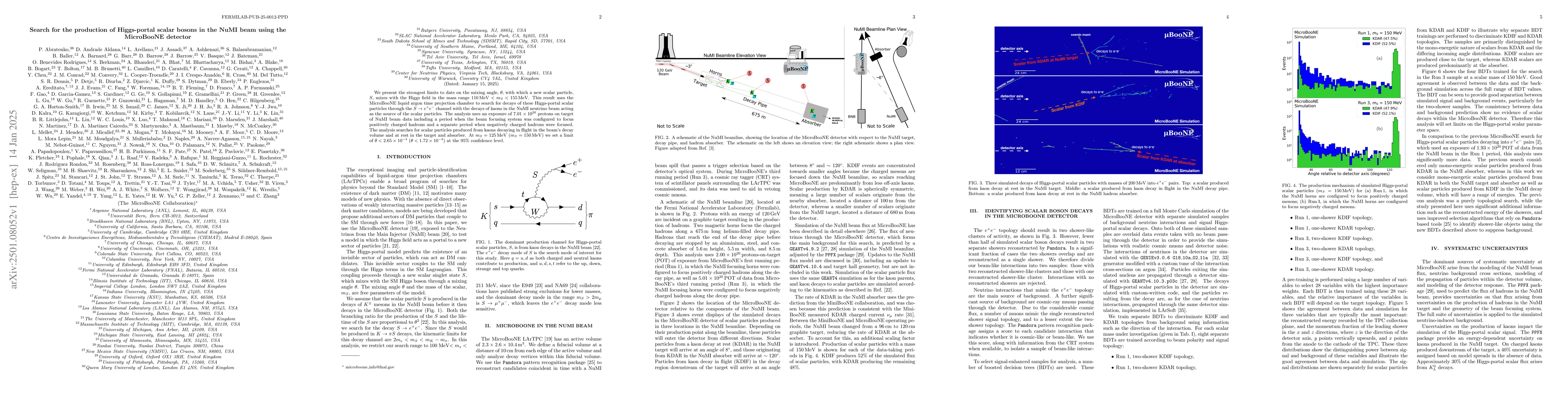 Thumbnail for Search for the production of Higgs-portal scalar bosons in the NuMI beam
  using the MicroBooNE detector