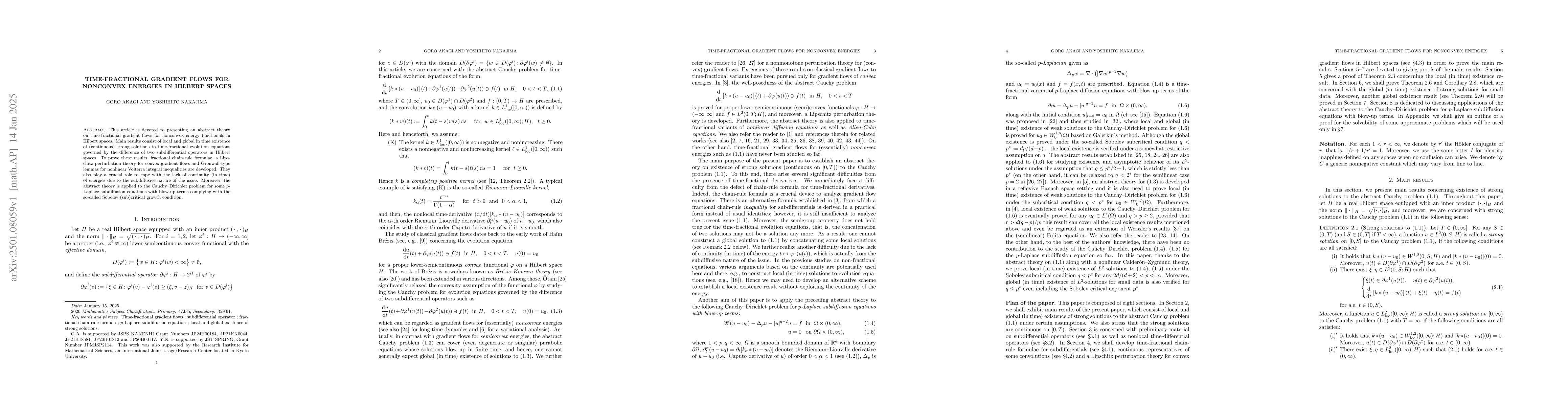 Thumbnail for Time-fractional gradient flows for nonconvex energies in Hilbert spaces