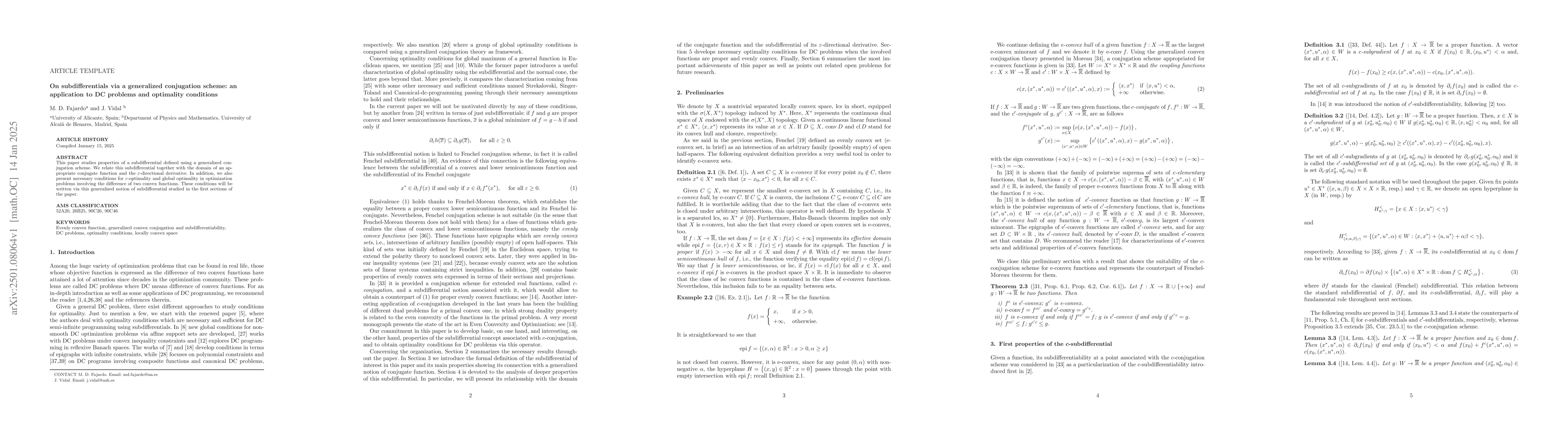 Thumbnail for On Subdifferentials Via a Generalized Conjugation Scheme: An Application
  to DC Problems and Optimality Conditions