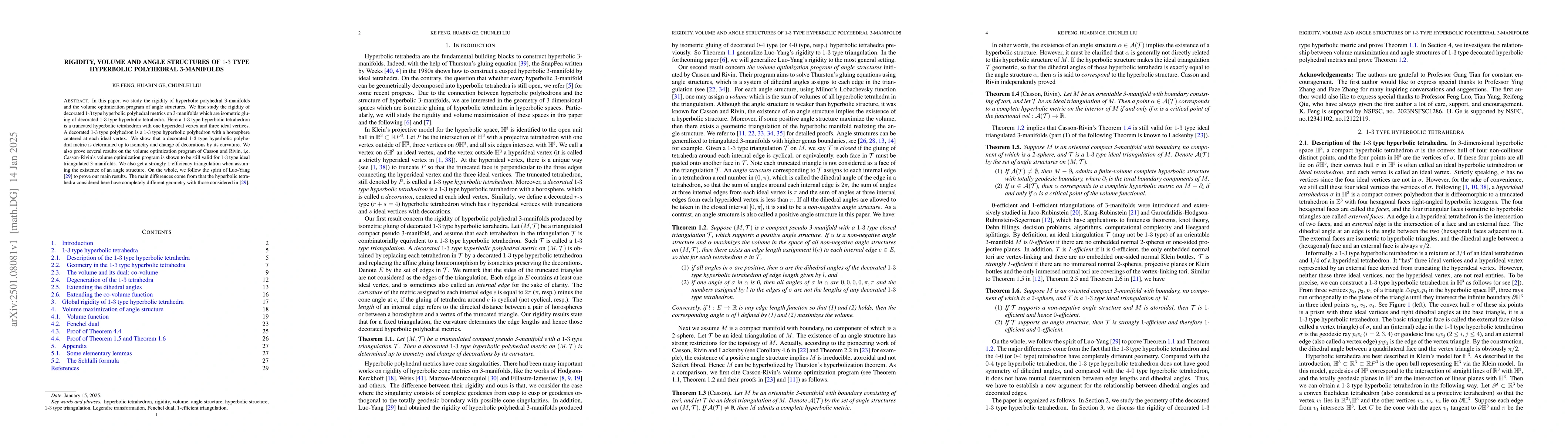 Thumbnail for Rigidity, volume and angle structures of 1-3 type hyperbolic polyhedral
  3-manifolds