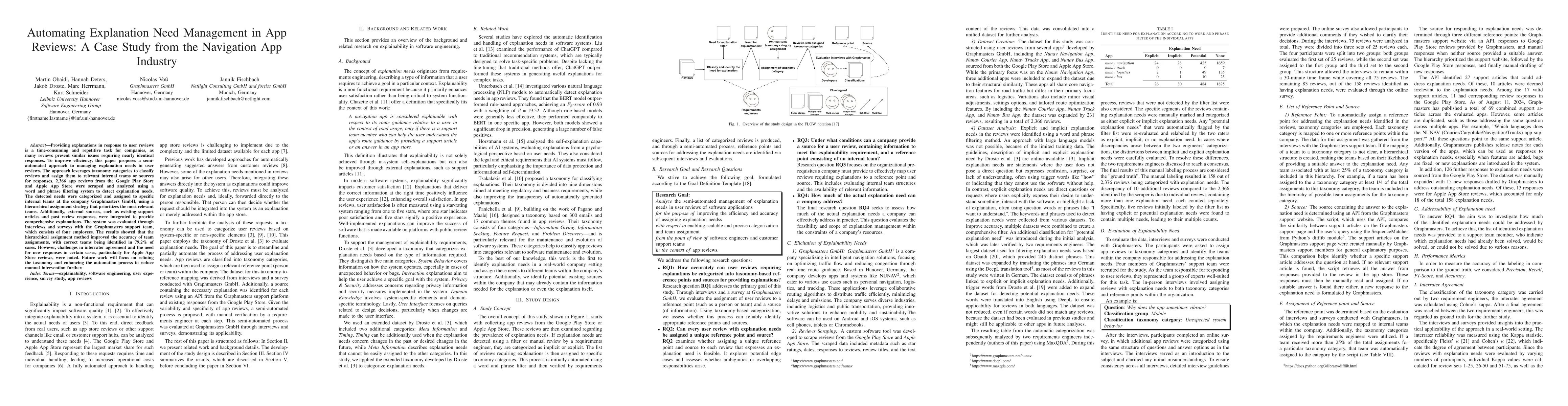 Thumbnail for Automating Explanation Need Management in App Reviews: A Case Study from
  the Navigation App Industry
