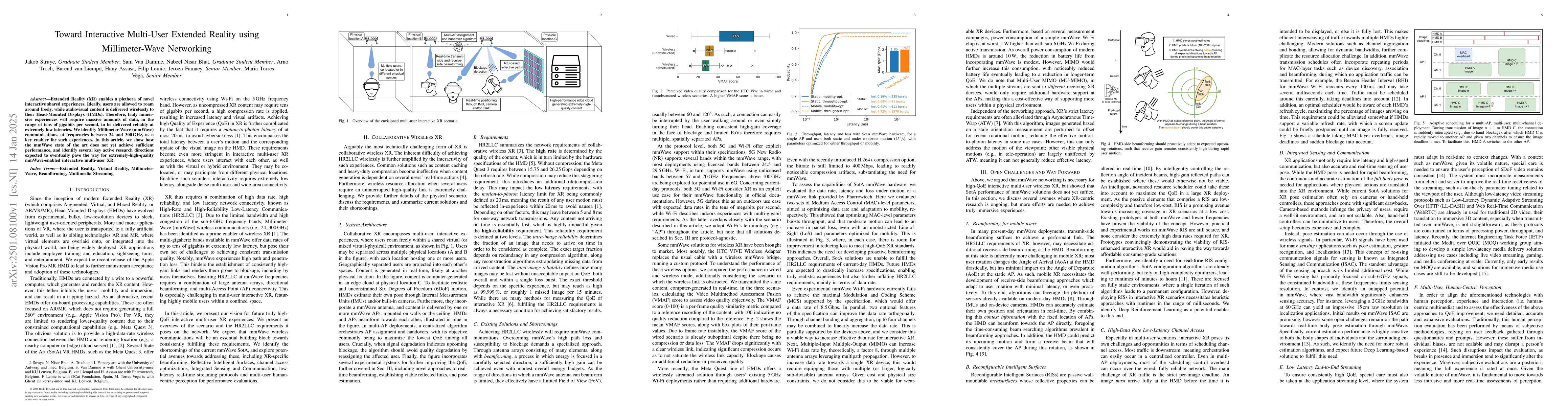 Thumbnail for Toward Interactive Multi-User Extended Reality Using Millimeter-Wave
  Networking