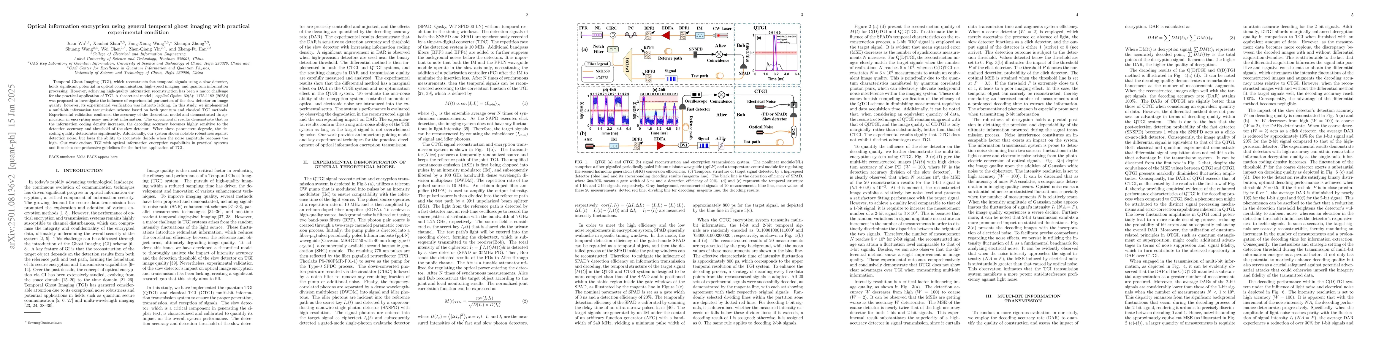 Thumbnail for Optical information encryption using general temporal ghost imaging with
  practical experimental condition