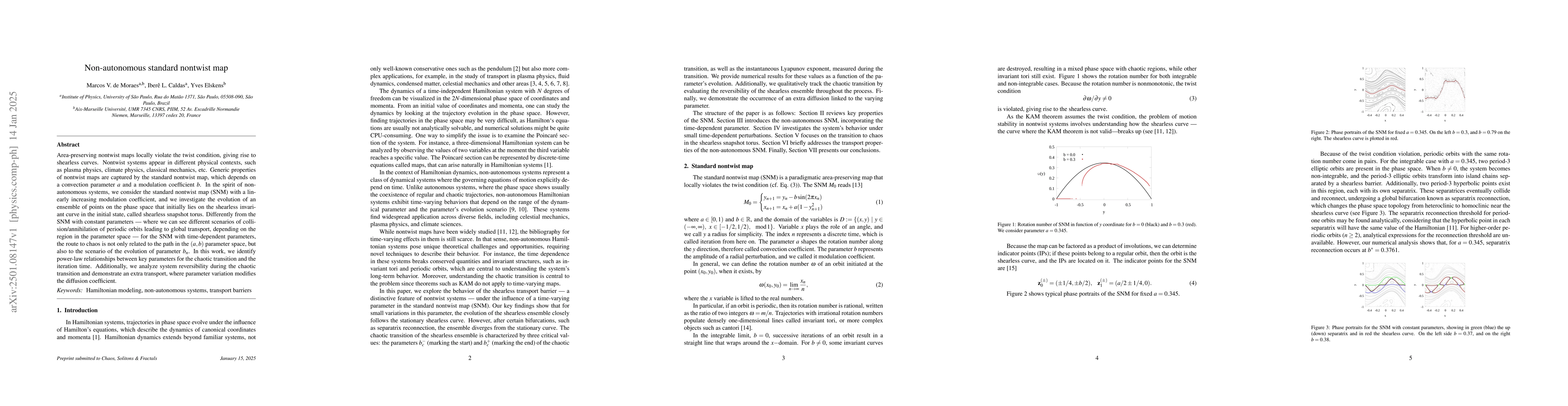 Thumbnail for Non-autonomous standard nontwist map
