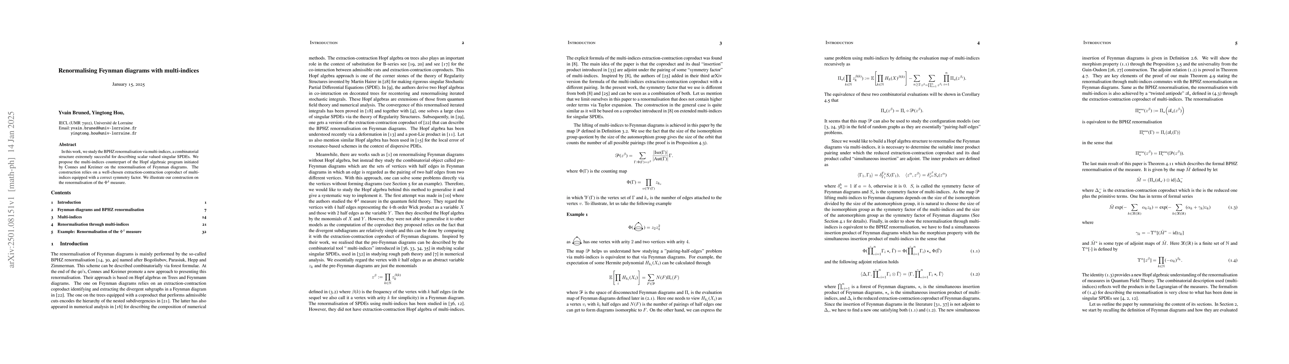 Thumbnail for Renormalising Feynman diagrams with multi-indices