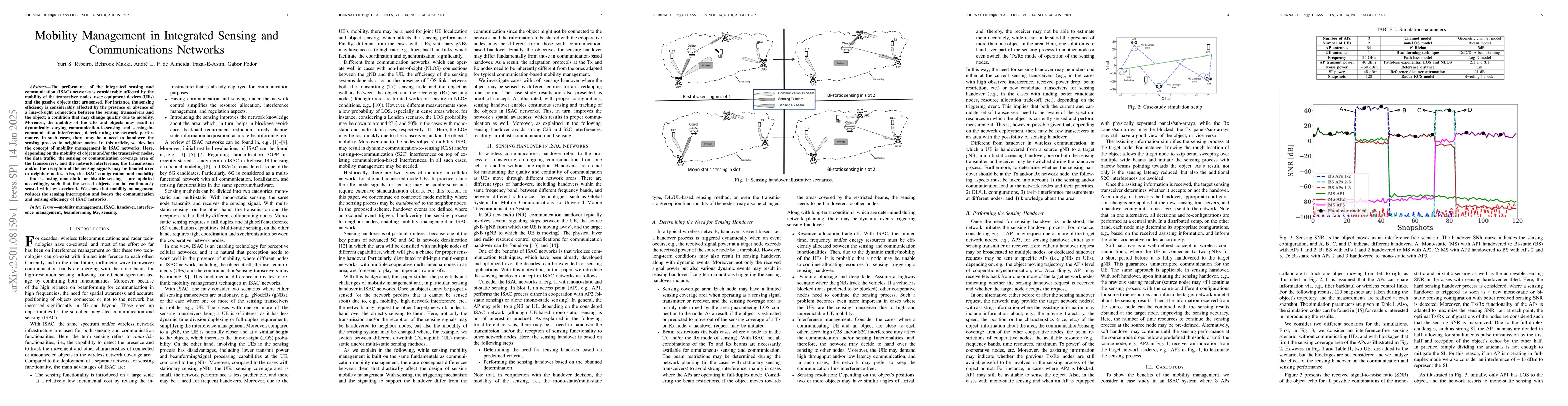 Thumbnail for Mobility Management in Integrated Sensing and Communications Networks
