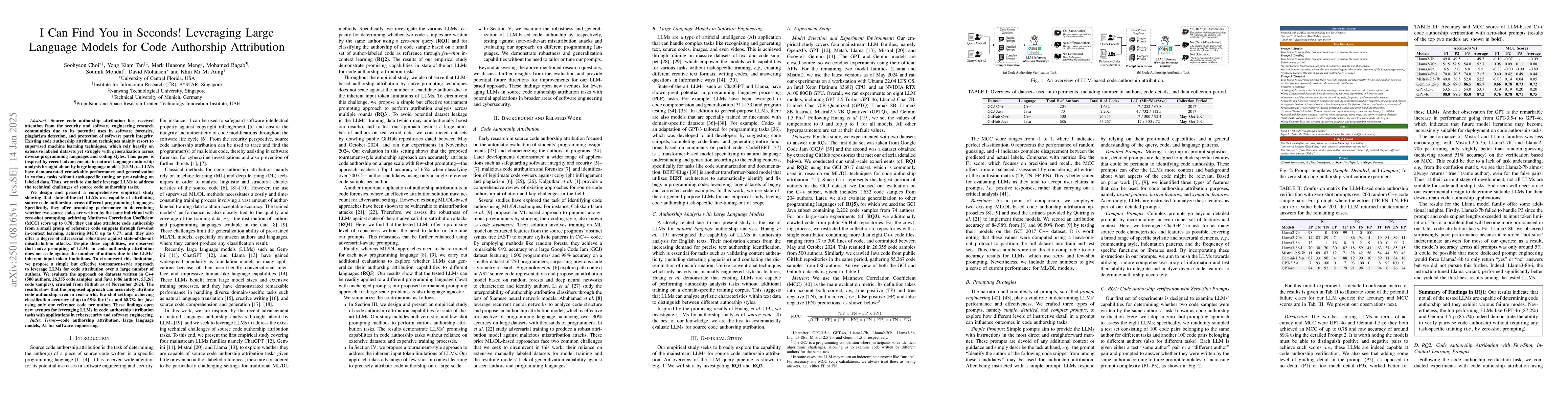 Thumbnail for I Can Find You in Seconds! Leveraging Large Language Models for Code
  Authorship Attribution