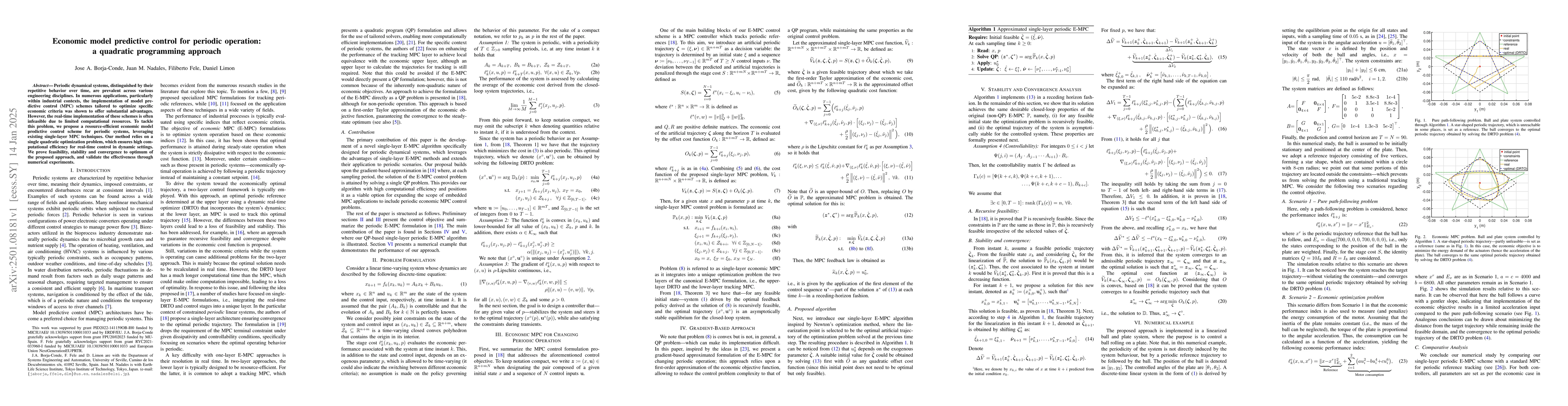 Thumbnail for Economic Model Predictive Control for Periodic Operation: A Quadratic
  Programming Approach