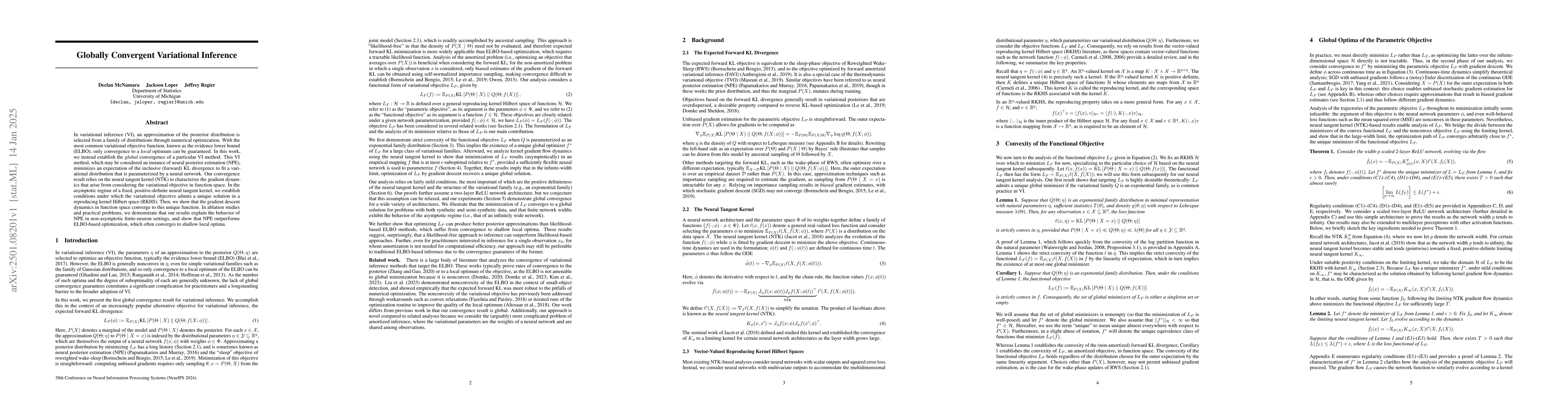 Thumbnail for Globally Convergent Variational Inference