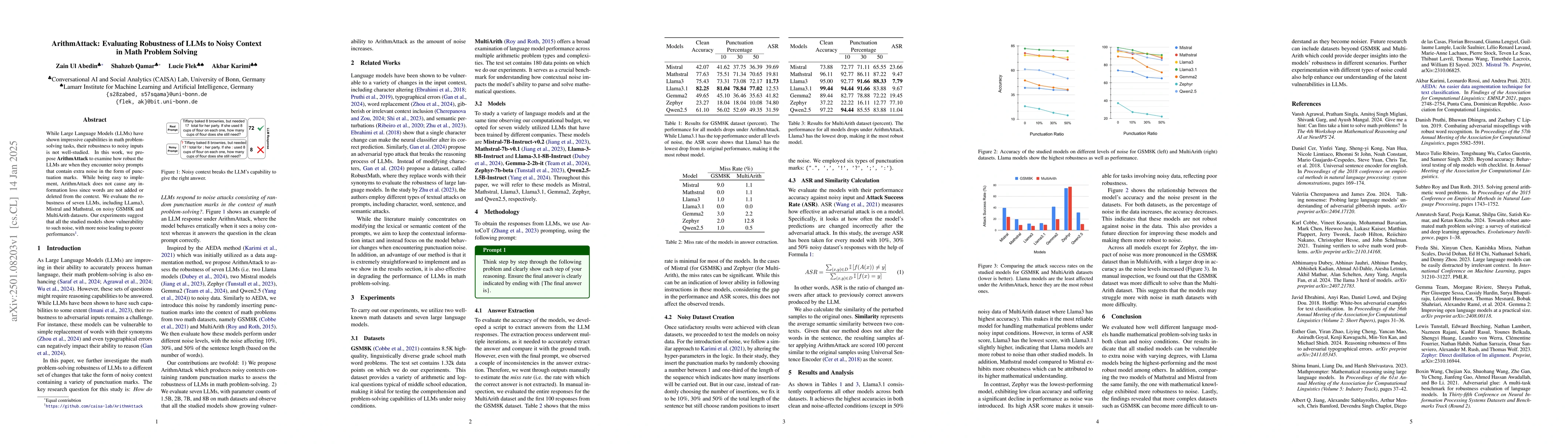 Thumbnail for ArithmAttack: Evaluating Robustness of LLMs to Noisy Context in Math
  Problem Solving