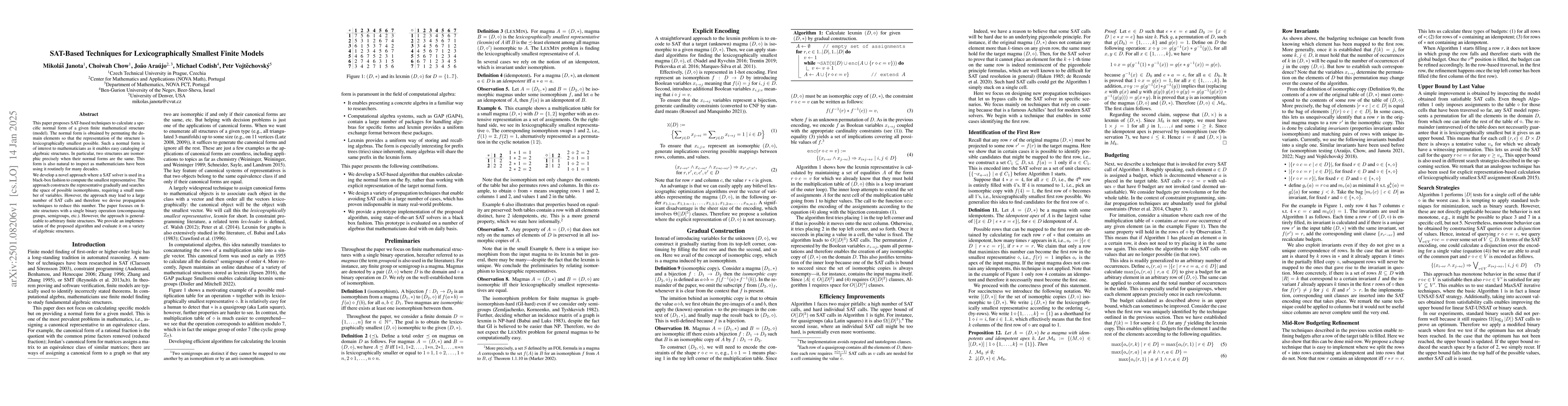 Thumbnail for SAT-Based Techniques for Lexicographically Smallest Finite Models