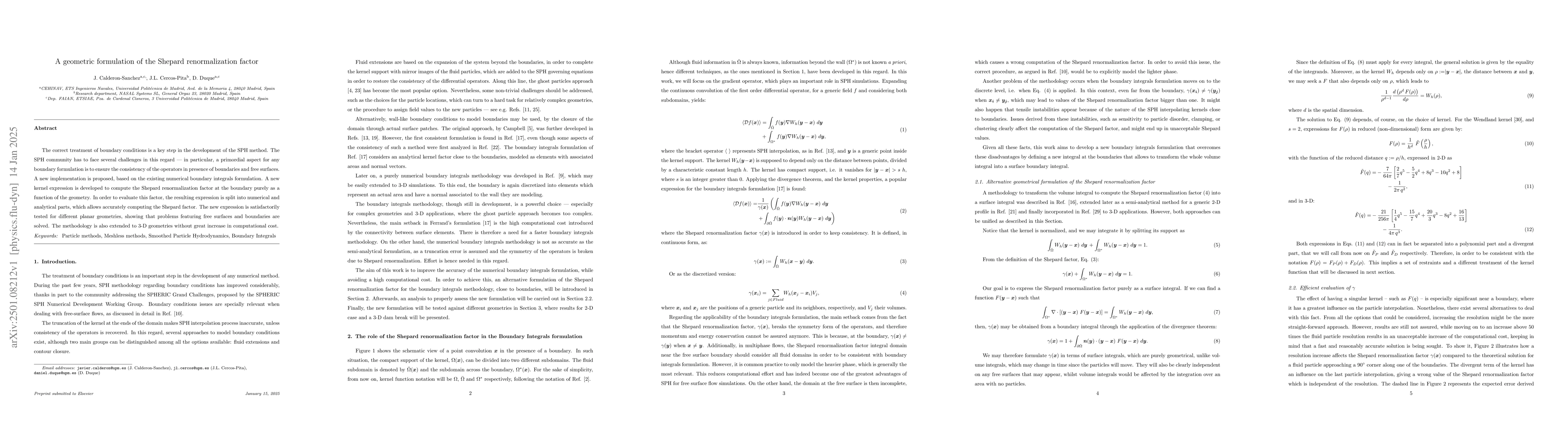 Thumbnail for A geometric formulation of the Shepard renormalization factor