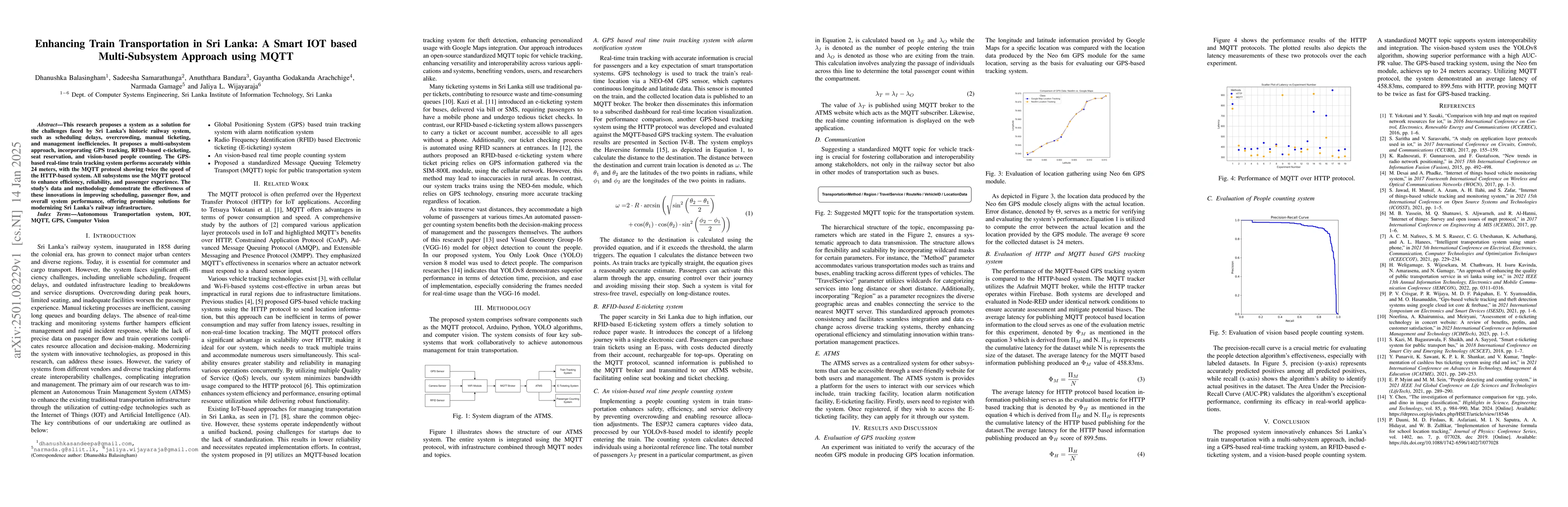 Thumbnail for Enhancing Train Transportation in Sri Lanka: A Smart IOT based
  Multi-Subsystem Approach using MQTT