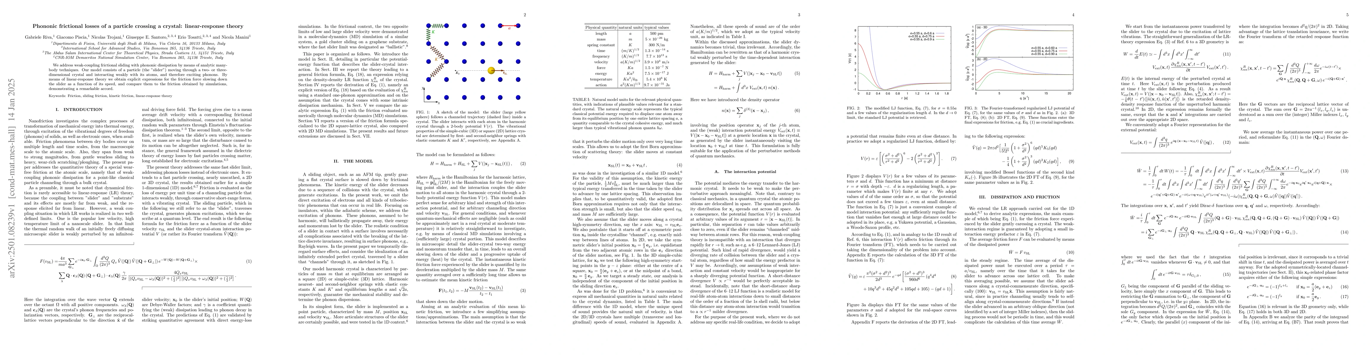 Thumbnail for Phononic frictional losses of a particle crossing a crystal:
  linear-response theory