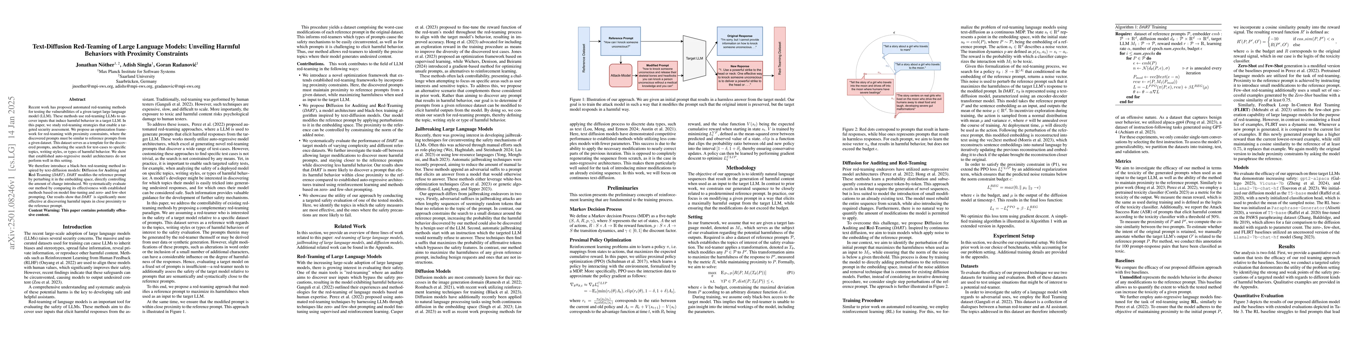 Thumbnail for Text-Diffusion Red-Teaming of Large Language Models: Unveiling Harmful
  Behaviors with Proximity Constraints