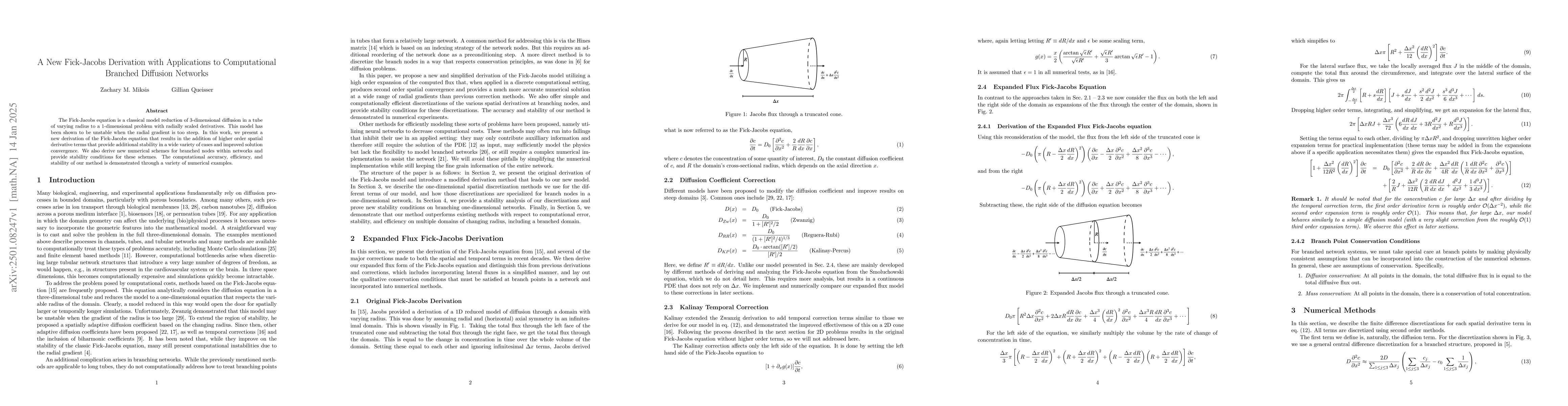 Thumbnail for A New Fick-Jacobs Derivation with Applications to Computational Branched
  Diffusion Networks