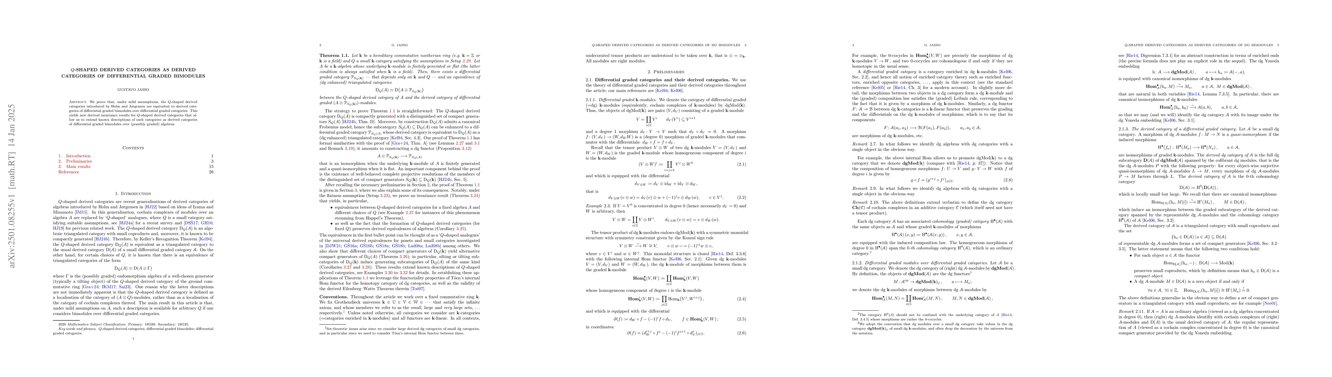Thumbnail for $Q$-shaped derived categories as derived categories of differential
  graded bimodules