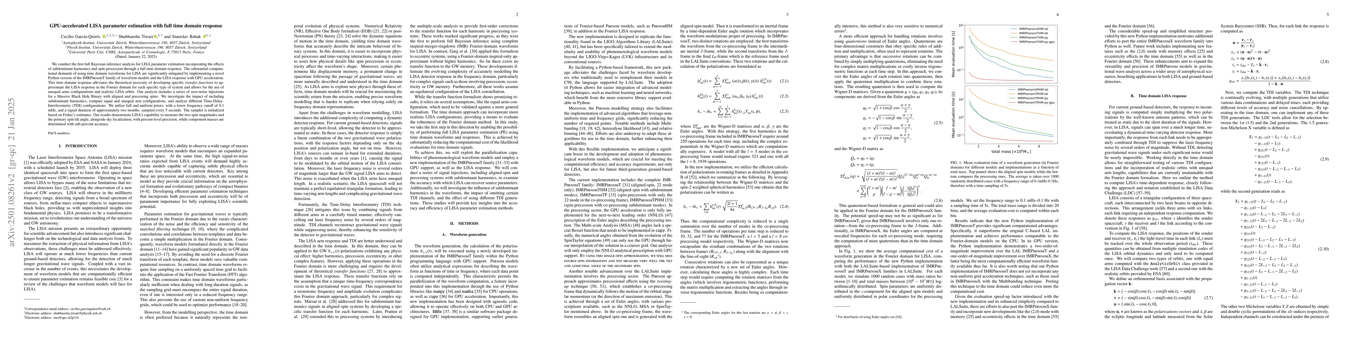 Thumbnail for GPU-accelerated LISA parameter estimation with full time domain response