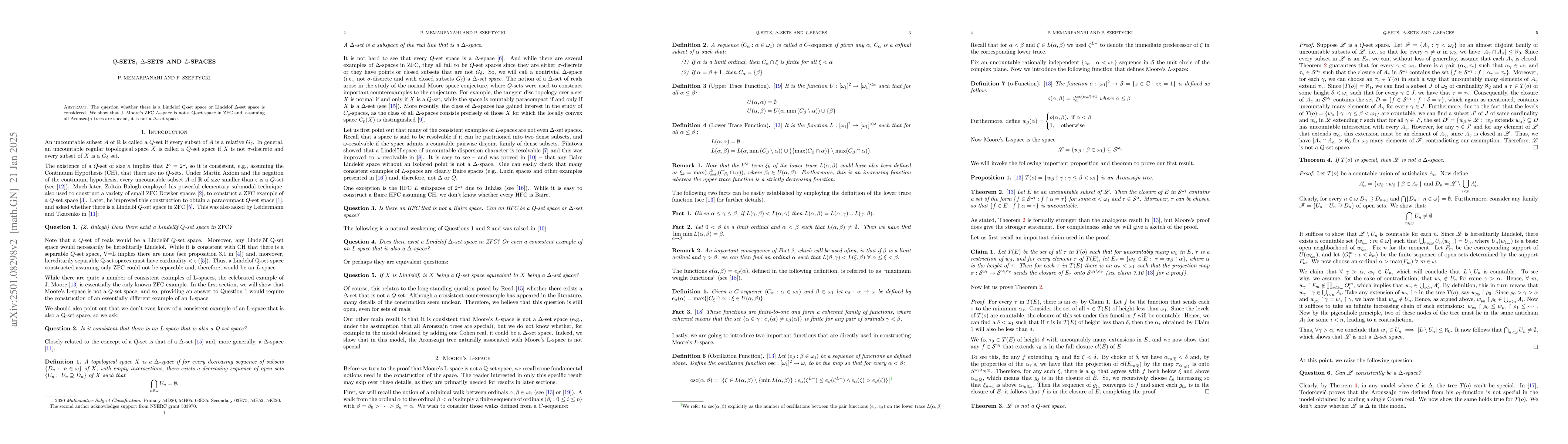 Thumbnail for Q-Sets, Δ-Sets, and L-Spaces