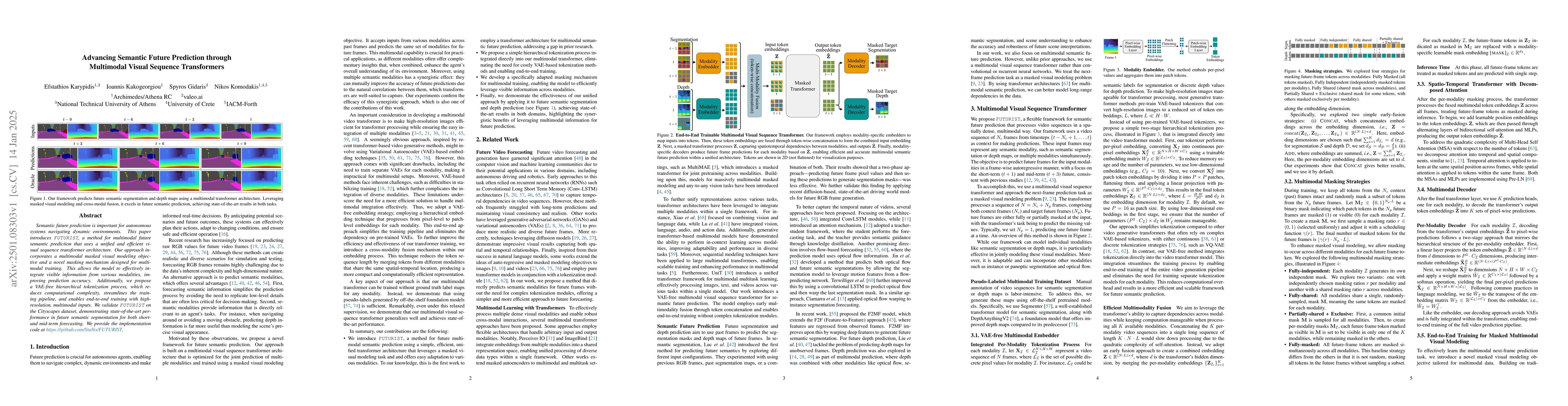 Thumbnail for Advancing Semantic Future Prediction through Multimodal Visual Sequence
  Transformers