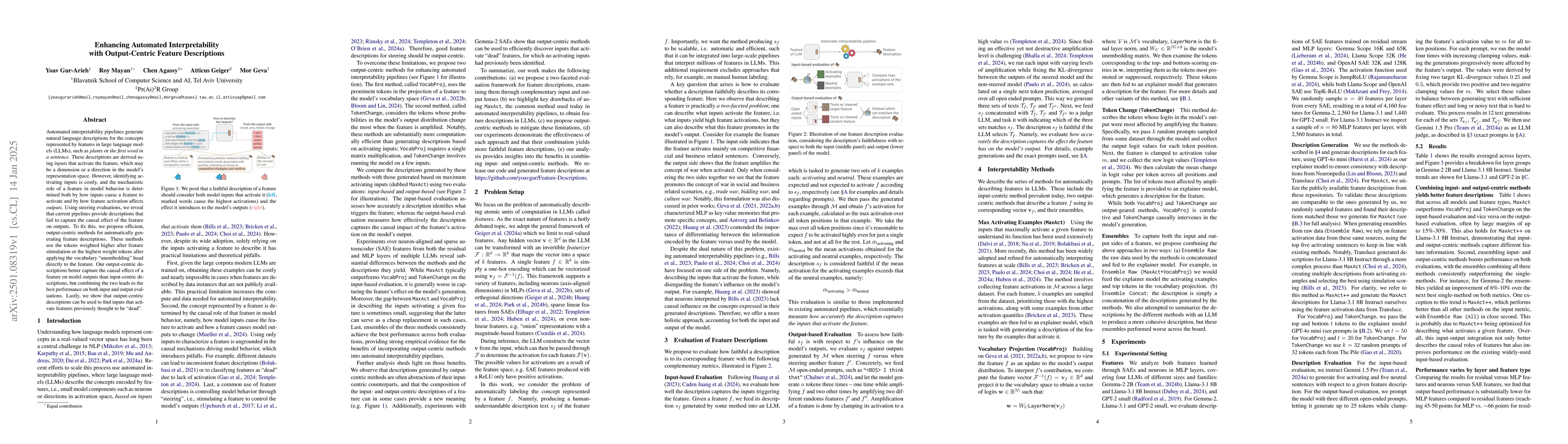 Thumbnail for Enhancing Automated Interpretability with Output-Centric Feature
  Descriptions