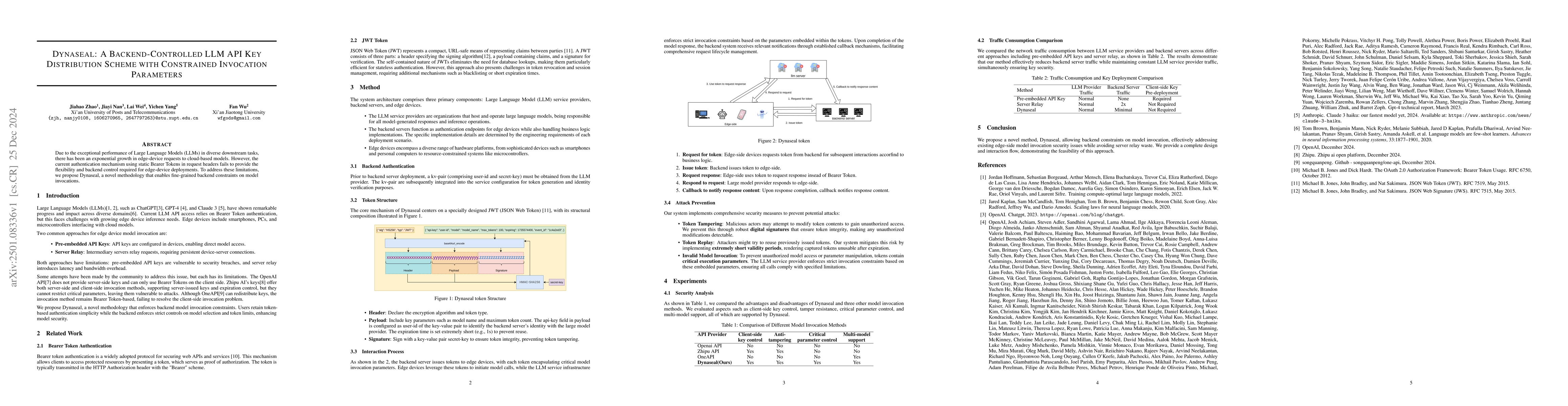 Thumbnail for Dynaseal: A Backend-Controlled LLM API Key Distribution Scheme with
  Constrained Invocation Parameters