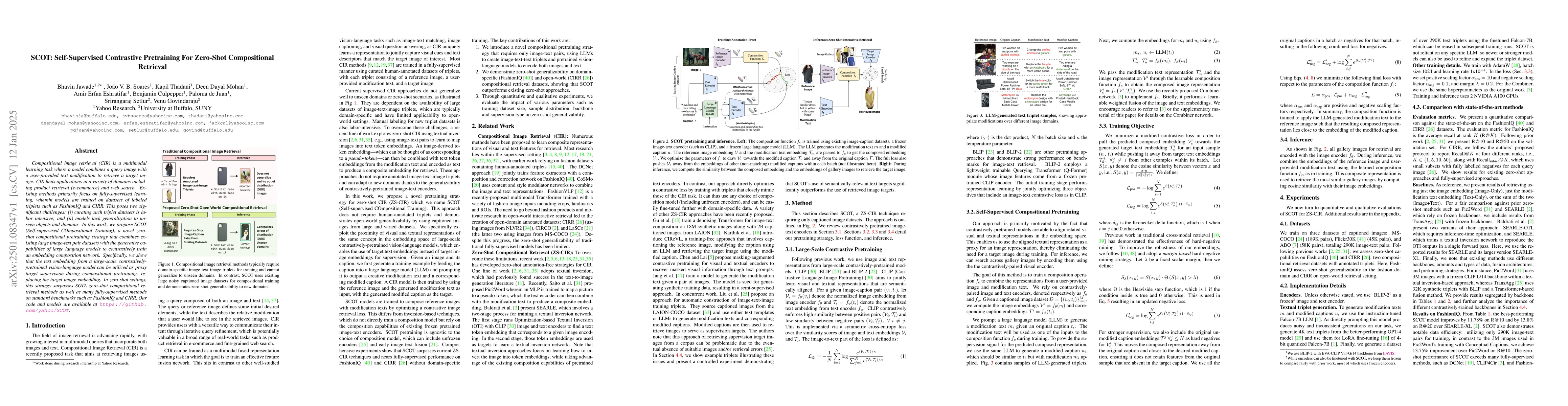 Thumbnail for SCOT: Self-Supervised Contrastive Pretraining For Zero-Shot
  Compositional Retrieval