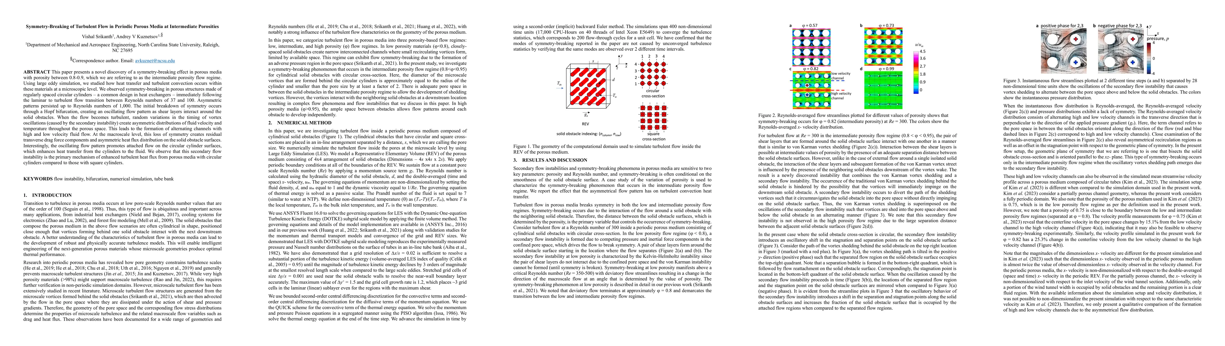 Thumbnail for Symmetry-Breaking of Turbulent Flow in Periodic Porous Media at
  Intermediate Porosities