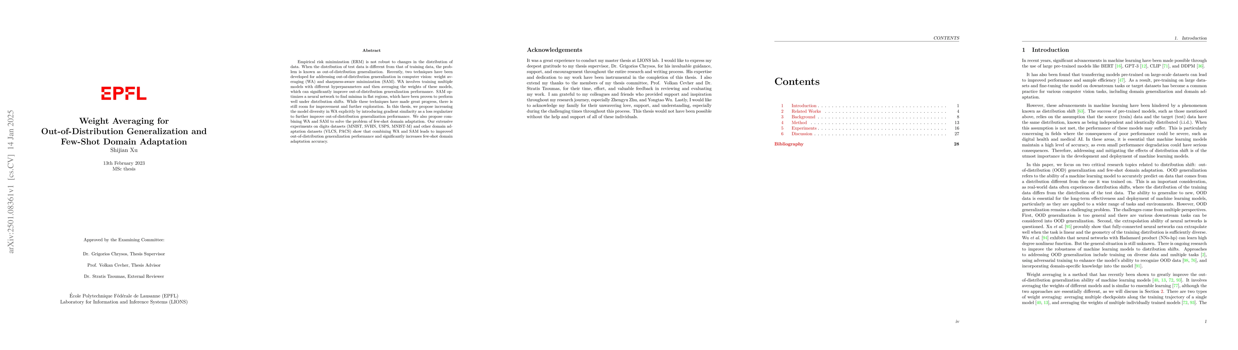 Thumbnail for Weight Averaging for Out-of-Distribution Generalization and Few-Shot
  Domain Adaptation