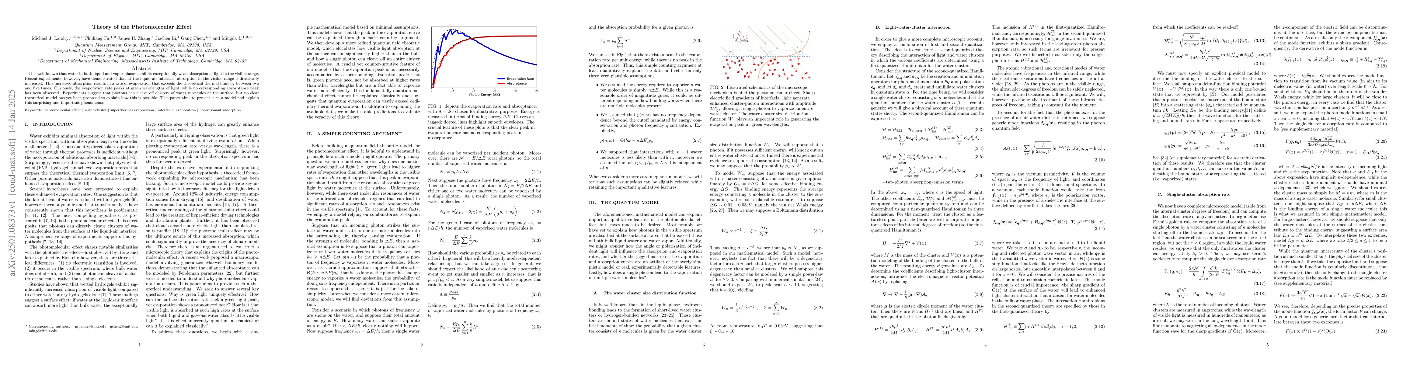 Thumbnail for Theory of the Photomolecular Effect