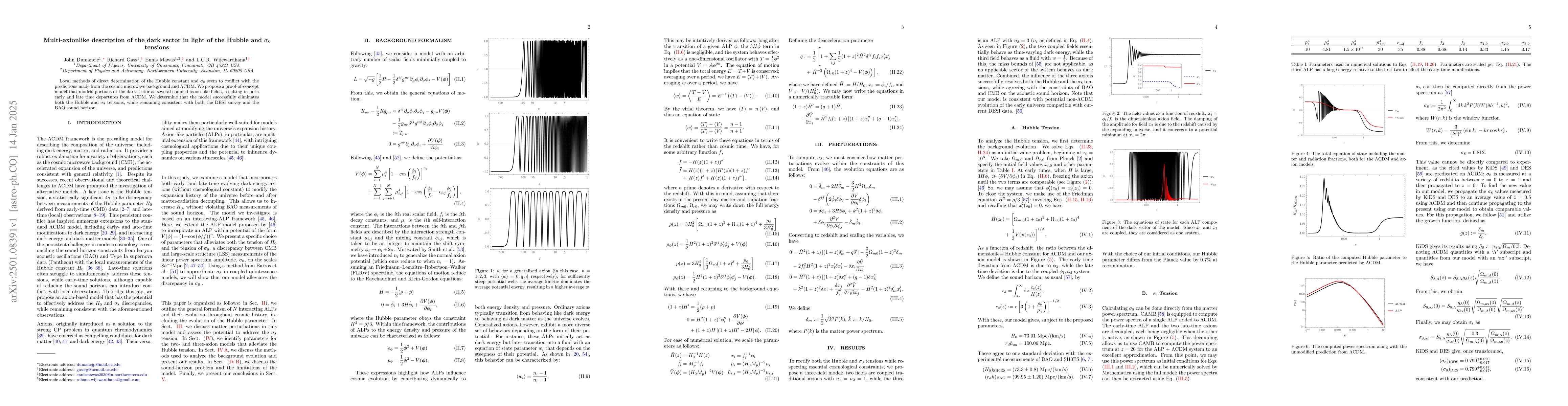 Thumbnail for Multi-axion like description of the dark sector in light of the Hubble
  and $σ_8$ tensions