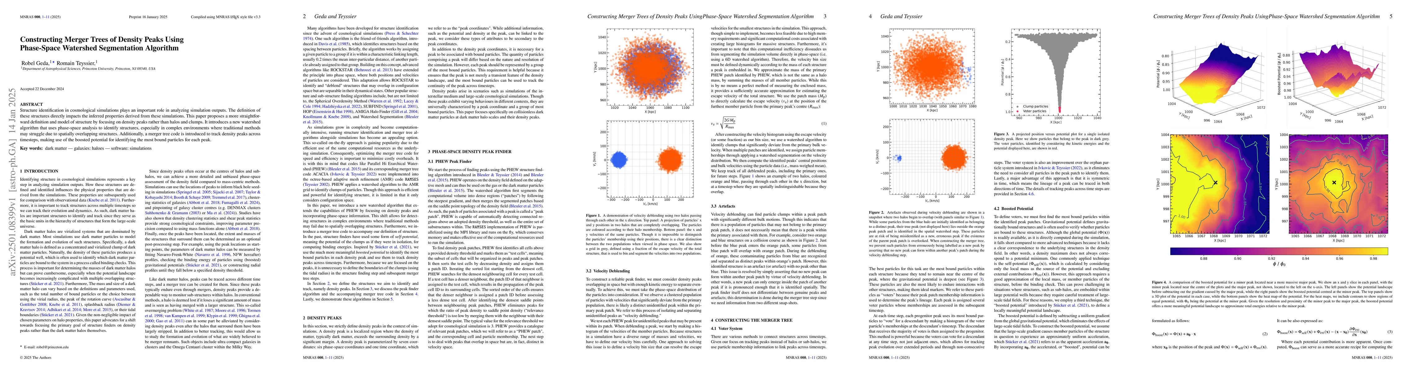 Thumbnail for Constructing Merger Trees of Density Peaks Using Phase-Space Watershed
  Segmentation Algorithm