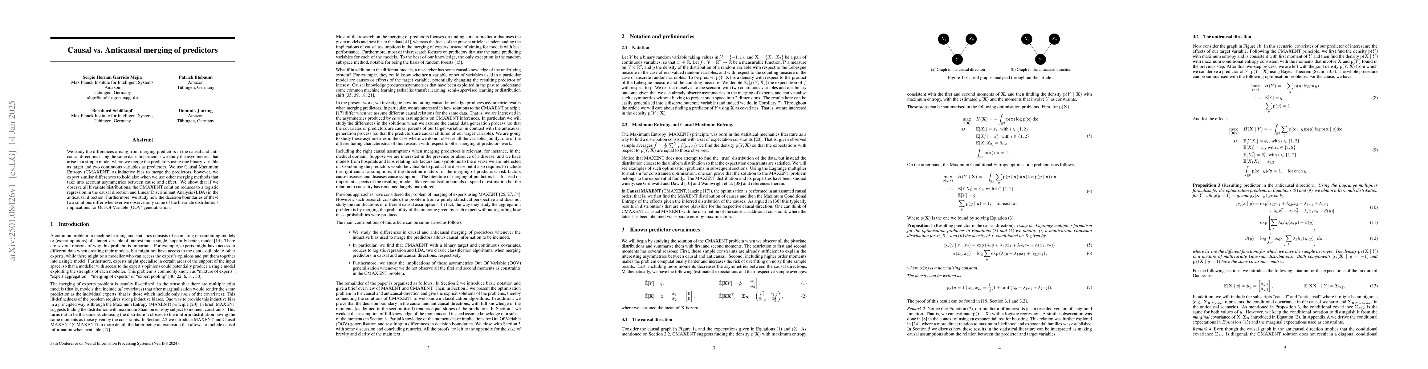 Thumbnail for Causal vs. Anticausal merging of predictors