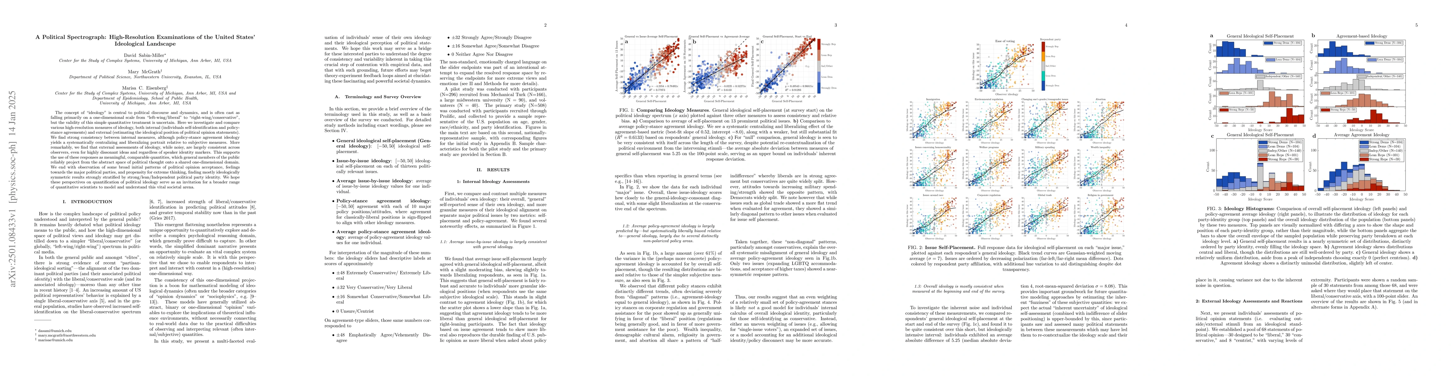 Thumbnail for A Political Spectrograph: High-Resolution Examinations of the United
  States' Ideological Landscape