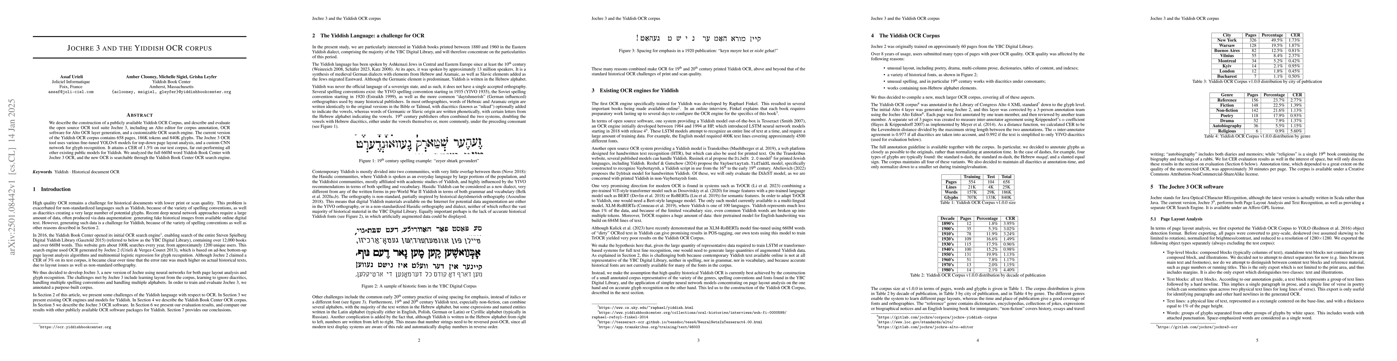 Thumbnail for Jochre 3 and the Yiddish OCR corpus