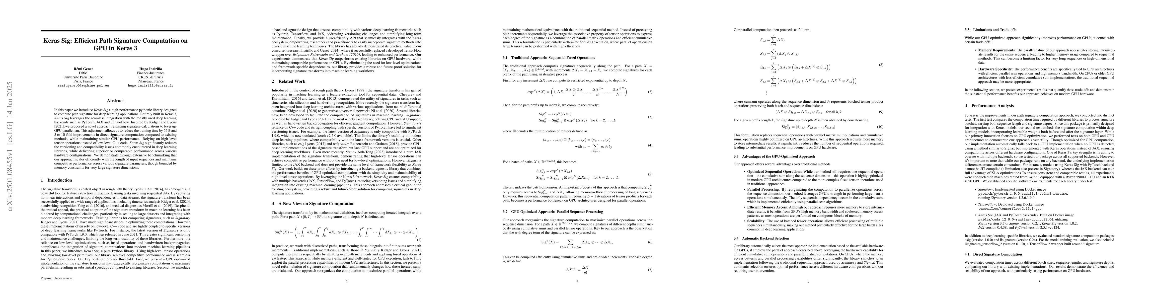 Thumbnail for Keras Sig: Efficient Path Signature Computation on GPU in Keras 3