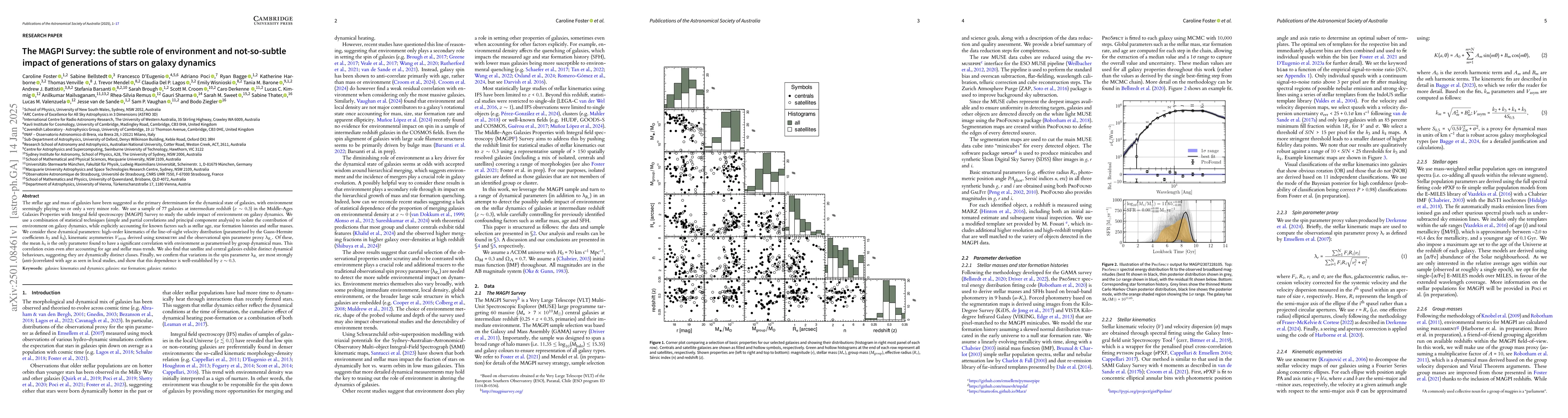 Thumbnail for The MAGPI Survey: the subtle role of environment and not-so-subtle
  impact of generations of stars on galaxy dynamics