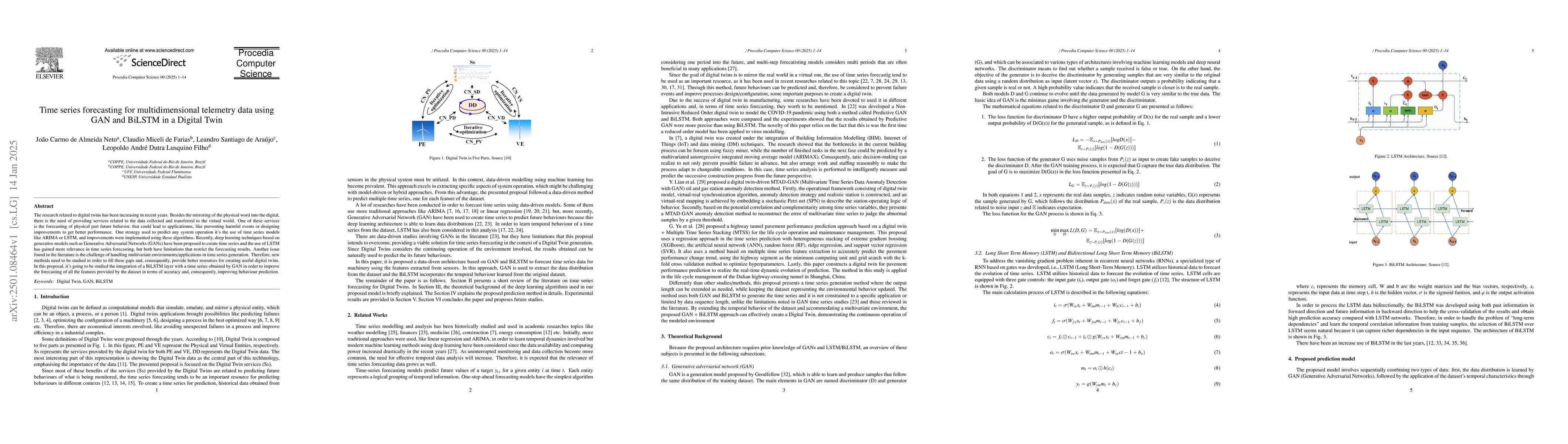 Thumbnail for Time series forecasting for multidimensional telemetry data using GAN
  and BiLSTM in a Digital Twin