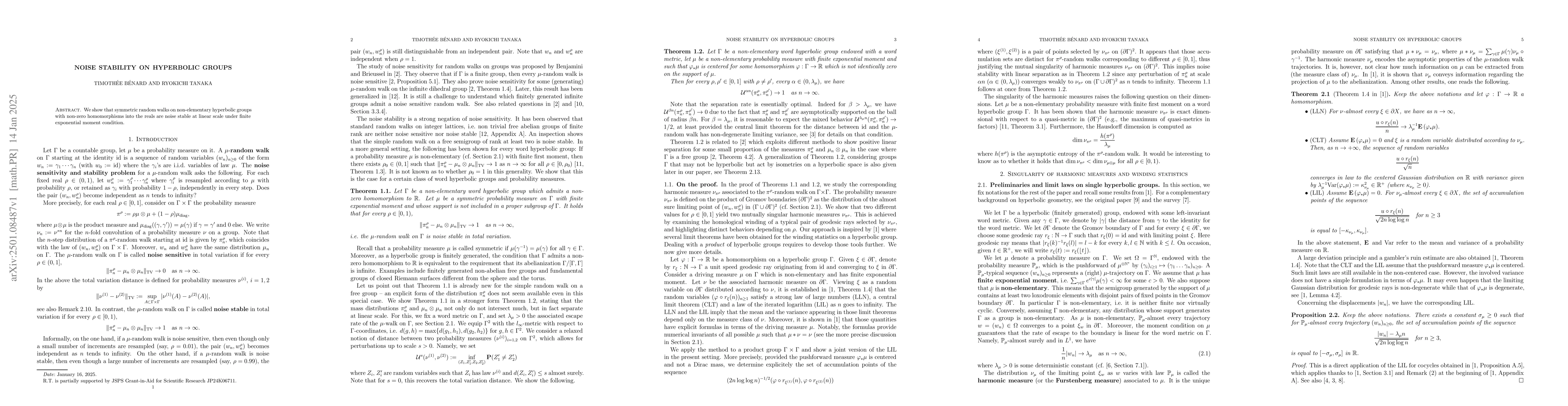 Thumbnail for Noise stability on hyperbolic groups