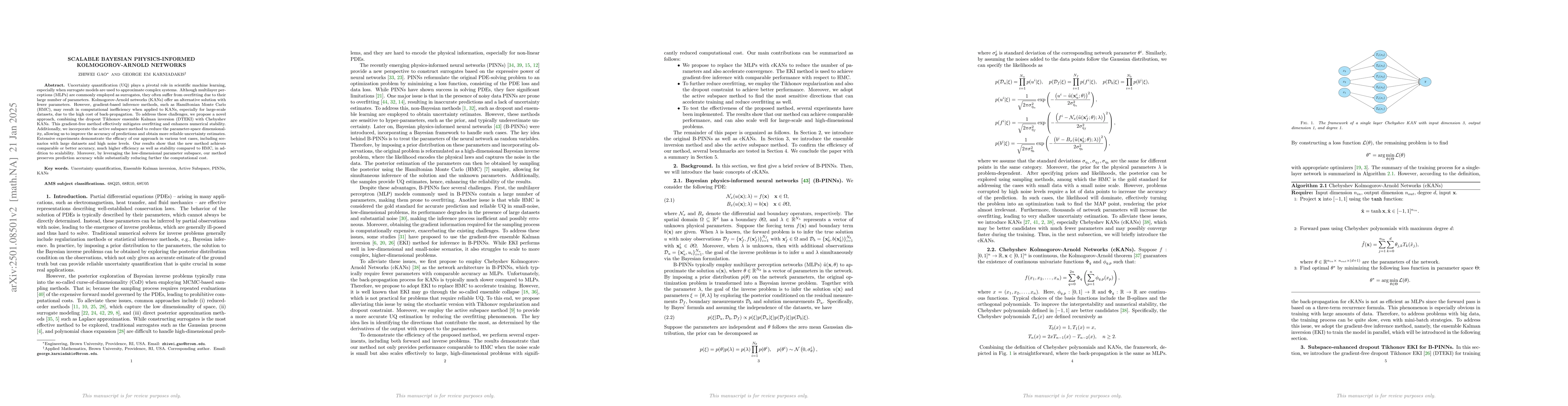 Thumbnail for Scalable Bayesian Physics-Informed Kolmogorov-Arnold Networks
